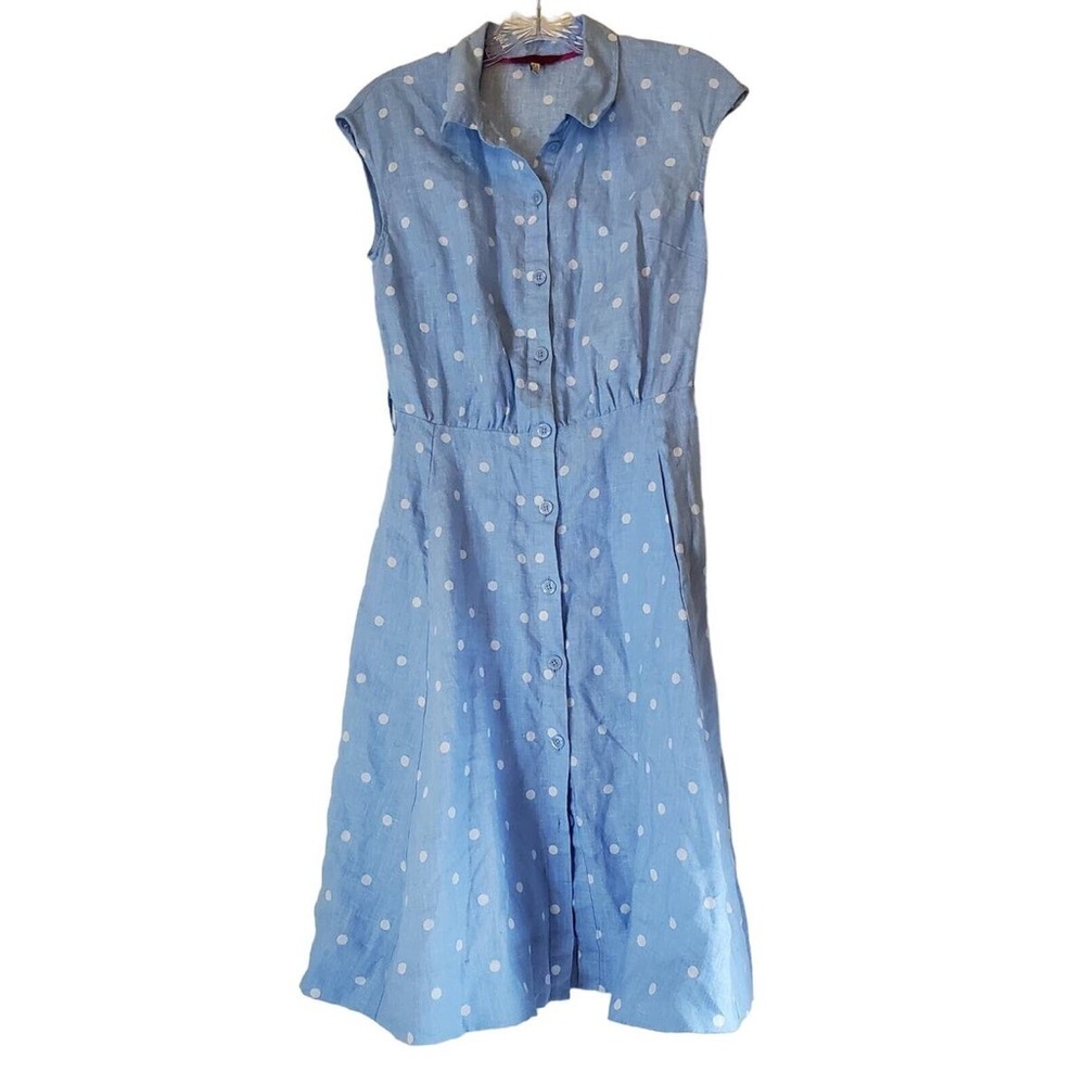 Joules Blue Polkadot Sleeveless Dress